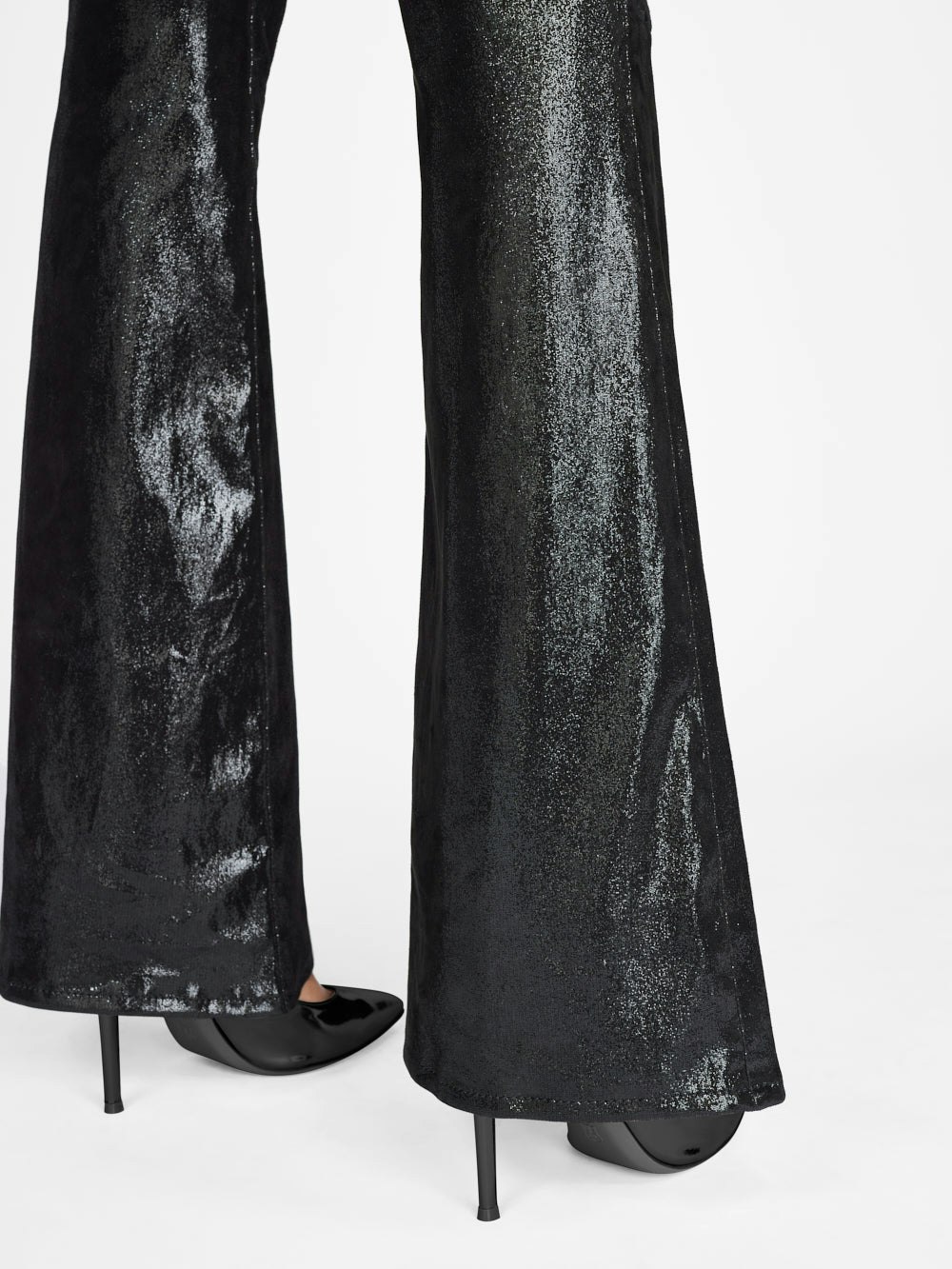 leather pant hem view